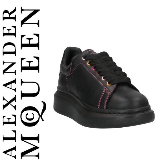 NEW! ALEXANDER McQUEEN Kids Oversized Leather Sneakers US10.5 EU28.5 UK9.5 - Picture 1 of 16